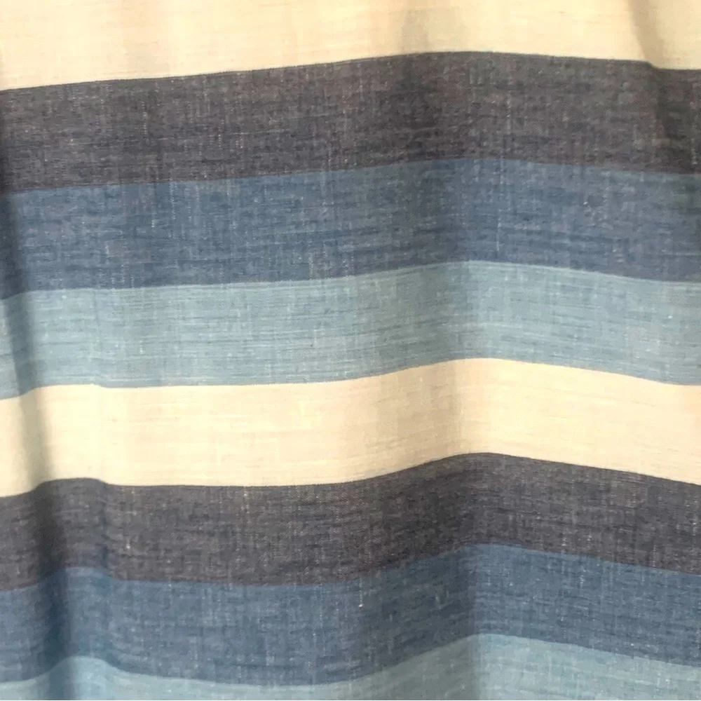 RAG & BONE Linen Blend Striped Button Down Shirt Short Sleeve Collar Casual XL